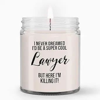 Light Up Your Lawyer's Life with This Vanilla Candle - A Fun Gift for Your 
