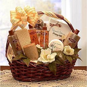 Fast Free 1-3 Day Delivery- Spa Gift Basket Vanilla Bliss Bath Spa - spa Baskets for Women Gift, Luxury spa Gift Baskets for Women, spa Day Gift Basket