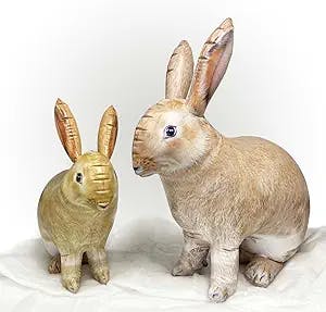 Jet Creations 2 pc Long Ear Bunny Rabbit Inflatable Air Stuffed Animal Figures. Self Standing. Size 30 and 24 inches. JC-2BUNNY