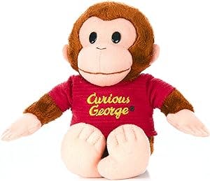 KIDS PREFERRED Curious George Monkey Plush - Classic 8" Stuffed Animal, (91720)