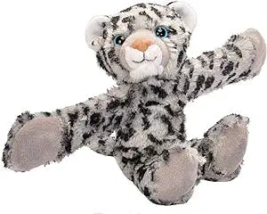 Wild Republic Huggers, Snow Leopard Plush Toy, Slap Bracelet, Stuffed Animal, Kids Toys, 8 inches