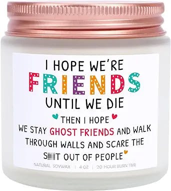 Friends Birthday Gifts for Women Men, Friendship Gift for Best Friend, Funny Friends Candles for Sister Coworker Classmate - Lavender Scented Candle