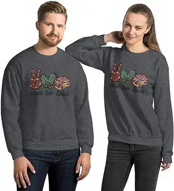 Peace Love Donuts Sweatshirt. Merry Christmas Sweater. New Year, Xmas Pullover, Secret Santa Gift, Holiday Season Outfit Idea