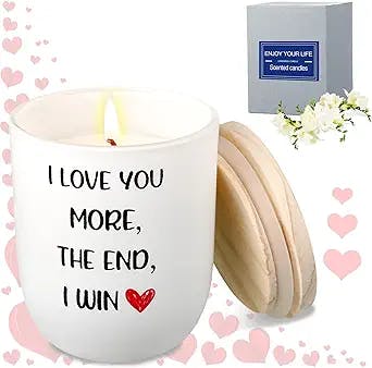 Mother's Day Gifts Candle, Happy Anniversary Romantic Wife Freesia Scented Candle Gifts for Wedding Engagement Birthday for Mom Girlfriend Wife Women from Kids Husband, 7 oz (Sweet)