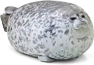 MerryXD Chubby Blob Seal Pillow,Stuffed Cotton Plush Animal Toy Cute Ocean Small(13 in)