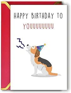 Ziwenhu Cute Dog Birthday Card for Mom Dad, Special Birthday Card from Dog Puppy, Funny Bady Greeting Card for Dog Lovers