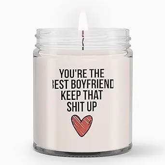 Boyfriend Candle, Boyfriend Gift, Gift for Boyfriend, Boyfriend Christmas Gift, Boyfriend Birthday, Funny Boyfriend Gift, Boyfriend Present, Vanilla Candle 9oz