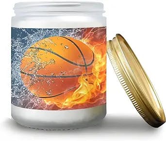 Mother's Day Gift, Burning Basketball Orange Lemon Candles Gifts for Mom, 7 OZ Lasting Candles for Home Scented, Aromatherapy Candles