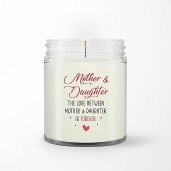 Personalized Soy Wax Candle for Mom Mommy from Daughter Son Kids Meaningful Gifts for Mom The Love Between Mother and Daughter is Forever Custom Name Scented Candle Gifts for Birthday