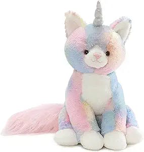 GUND Shimmer Caticorn Plush Toy, Premium Stuffed Unicorn Cat Toy for Ages 1 and Up, Multicolor, 9"