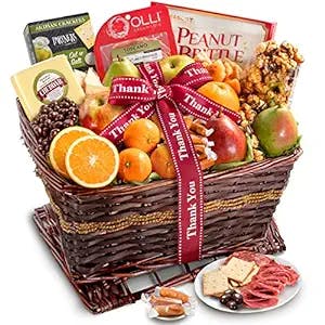 Thank You Grand Fruit Gourmet and Snacks Basket