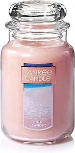 Yankee Candle Pink Sands Scented, Classic 22oz Large Jar Single Wick Candle, Over 110 Hours of Burn Time