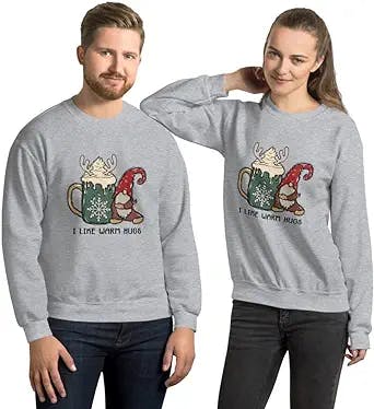 I Like Warm Hugs Sweatshirt. Merry Christmas Sweater. New Year, Xmas Pullover, Secret Santa Gift, Holiday Season Outfit Idea