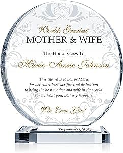 The Best Wife & Mother Award Plaque: The Perfect Gift for Your Superwoman M