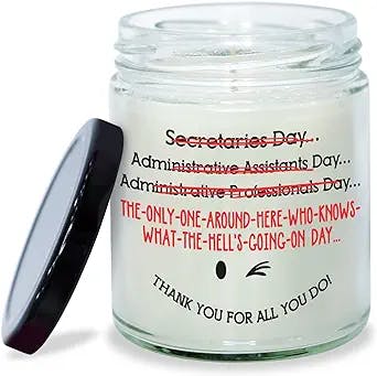 SHINFAM Admin Assistant Scented Candle, for All You Do Admin Assistant Appreciation Gifts Funny for Birthday Christmas, Administrative Professionals Day Gifts in Bulk for Women Men Relaxation Candle