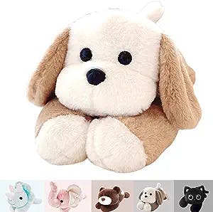 uoozii 20“ | 4 Pounds Weighted Stuffed Animals - Cute Weighted Plush Toy Comfort Big Weighted Throw Pillow Gifts for Kids & Adults (Brown Dog, 20" | 4 lbs)