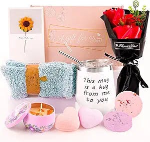 NEOBELLA Get Well Soon Gifts for Women, Care Package Basket for Women, Mother's Day Gift, Birthday Gift for Women, Sister, Best Friend, Daughter, Mom, Auntie, Coworker