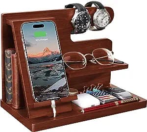 Gifts for Men Wood Phone Dock: The Ultimate Organizer for Him