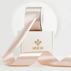 Vanilla Satin Ribbon by MEEDEE: The Perfect Gift Wrap Solution for Your Sec