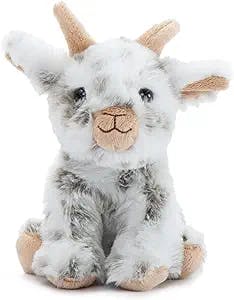 The Petting Zoo Goat Stuffed Animal Plushie, Gifts for Kids, Wild Onez Babiez Farm Animals, Goat Plush Toy 6 inches