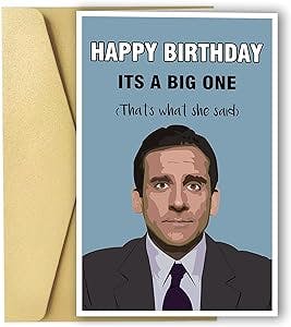 Ziwenhu Happy Birthday Card for The Office Fans: An A+ Gift Idea!