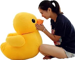 70CM Giant Plush Yellow Duck Soft Stuffed Animal Toy Sofa Decoration for Kids Birthday