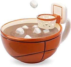 MAX'IS Creations | The Mug with a Hoop| Coffee & Hot Chocolate Mug, Cereal, Soup Bowl Cup | Novelty Gift Basketball Accessories for Sports Coaches, Dad, Mom, Basketball Gifts for Boys 8-12 & Girls