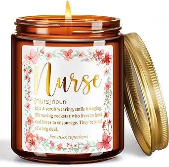 Nurses Week Gifts Nurse Gifts for Women, Nurse Appreciation Gifts for Nurses Day Gifts, Lavender Scented Candles Gifts for Women School Nurse Practitioner Gifts, Funny Soy Candles for Home Scented 7Oz
