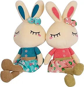 Hop into Easter with Cllayees Set of 2 Plush Bunny Rabbit!
