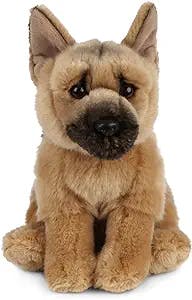 Living Nature German Shepherd, Realistic Soft Cuddly Dog Toy, Naturli Eco-Friendly Plush, 8 Inches