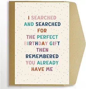 Cheeky Birthday Card for Him Her, Funny Birthday Card for Husband Wife, You Already Have Me Card