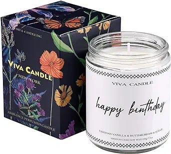Happy Birthday Gifts for Women, Her, Best Friends Scented Candles Gifts for Mom from Daughter Son Aromatherapy Candle Handmade Jar Candles for Home Scented