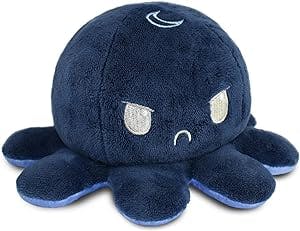 TeeTurtle | The Original Reversible Octopus Plushie | Patented Design | Day and Night | Show your mood without saying a word!
