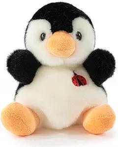 Sew Butiful 8" Penguin Stuffed Animals Plush, Cute Plushies for Animal Themed Parties Teacher Student Award, Animal Toys for Baby, Boy, Girls, Great for Nursery, Room Decor, Bed (Penguin)