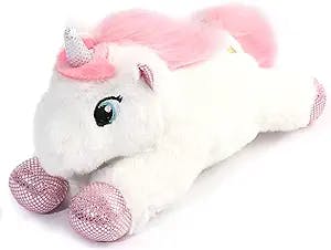 BenBen Unicorn Stuffed Animal 7", Small White Unicorn Plush, Cute Lying Unicorn Toy Gifts for Girls, Kids