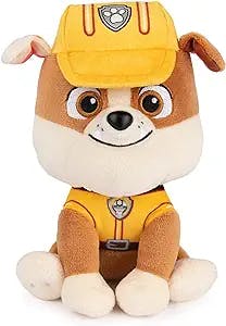 GUND Official PAW Patrol Rubble in Signature Construction Uniform Plush Toy, Stuffed Animal for Ages 1 and Up, 6" (Styles May Vary)