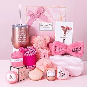 Gifts Basket for Women - Birthday Gift Box,Get Well Soon Gifts Set Contains 13 Items Inspirational Gift,Relaxing Spa Care Package for Women Friendship,Friend Gifts for Women