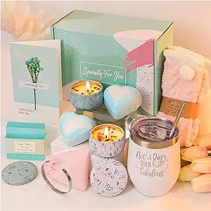 Happy Birthday Gifts for Women, Relaxing Spa Gifts for Women Mothers Day Gifts for Mom Her Best Friend Sister Wife Teacher, Gift Basket for Women Gift Set, Gift Box for Women Bday Gift Ideas for Women