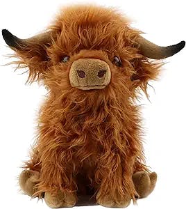 Holy cow! The Abawaka 9.8inch Highland Cow Stuffed Animal is udderly adorab