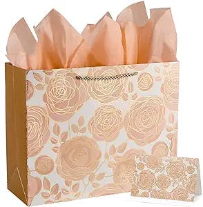 The Perfect Gift Bag for Your Bougie Bestie: SUNCOLOR 13" Rose Gold Large G