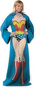 Northwest Comfy Throw Blanket with Sleeves, Adult-48 x 71 Inches, Being Wonder Woman
