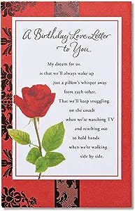 American Greetings Romantic Birthday Card (Rose)