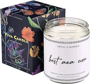 Mothers Day Gifts for Mom from Daughter and Son, Strong Scented Vallina Soy Candles Stress Relief Aromatherapy Gifts for Mom