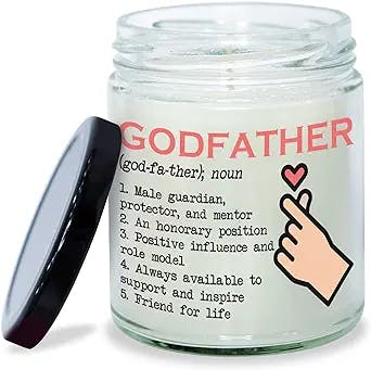 "Light Up Your Godfather's Life with SHINFAM Godfather Scented Candle - A M