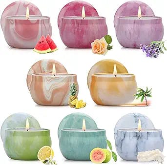 Scented Candles Gifts for Women, 8 Pack Candles for Home Scented, Soy Scented Candles for Home, Aromatherapy Candle Gifts Set for Christmas Day, Birthday, Mothers Day, Valentine's Day