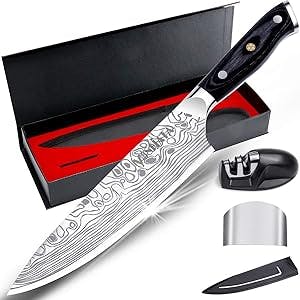 Cutting-edge Kitchen Tool: MOSFiATA 8" Professional Chef's Knife