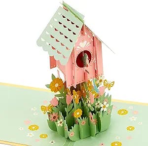 Hallmark Signature Paper Wonder Pop Up Mothers Day Card or Birthday Card for Mom (Birdhouse)