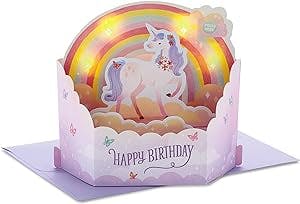 Magical Unicorns and Rainbows: A Hallmark Paper Wonder Musical Birthday Pop