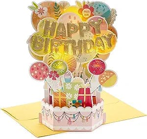 Hallmark Paper Wonder Pop Up Birthday Card (Mylar Balloon Explosion)
