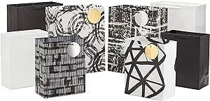 Gifts in the Bag: Hallmark Assorted Black and White Gift Bags for All Occas